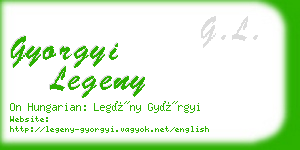 gyorgyi legeny business card